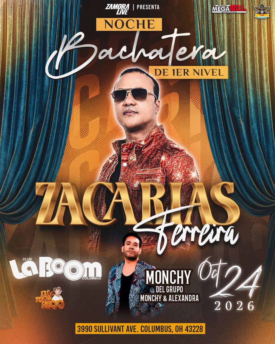 Noche Bachatera de 1er Nivel con Zacarías Ferreira