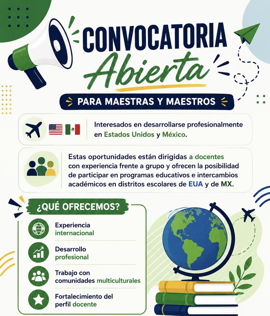 Convocatoria para Maestras y Maestros